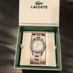 Lacoste women’s watch - NWT - pink with crystals